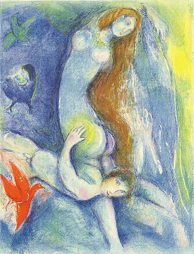 Puis il passe la nuit avec son contemporain Marc Chagall Peintures à l'huile